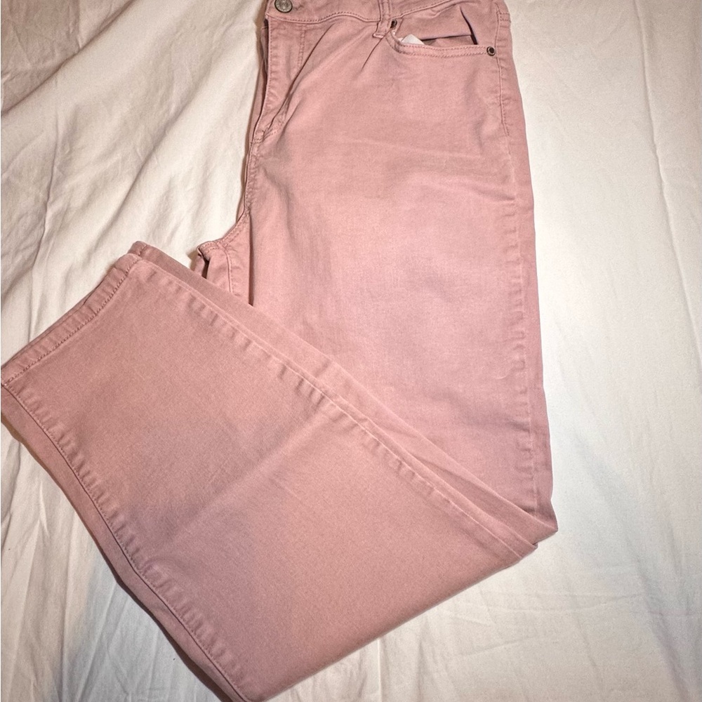 Salmon color pink jeans size 14